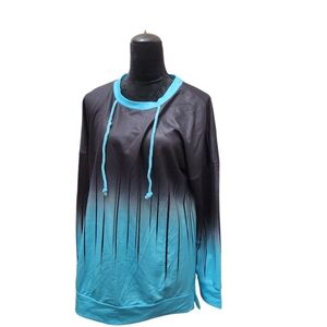 Noracora Black and turquoise Gradient pull over, blows.